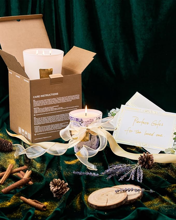M&SENSE Garden Rose Soy Candle, 14.1oz 60H, Romantic Rose Scented Candles, Aromatherapy Stress Relief