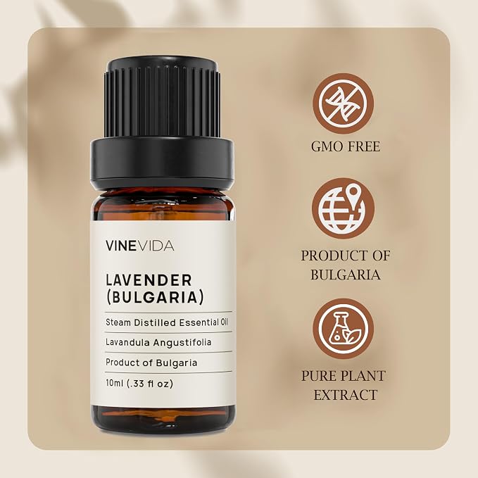 VINEVIDA Lavender Essential Oil - Undiluted, 10 mL - DIY Candle Scents