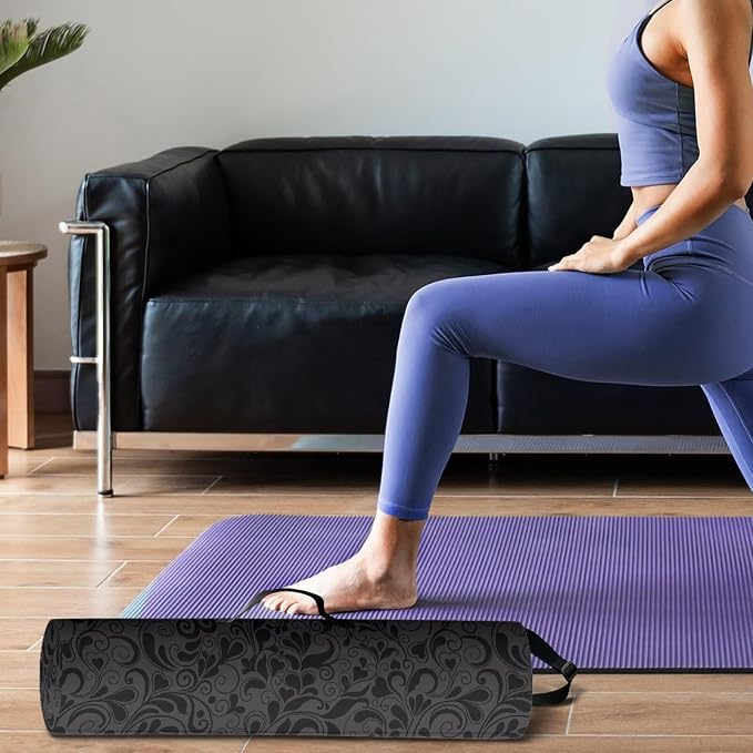 Yoga Mat Bag with Adjustable Shoulder Strap and Handle Zipper, 30in Wide x 6.3in Diameter for Yoga Mat Storage