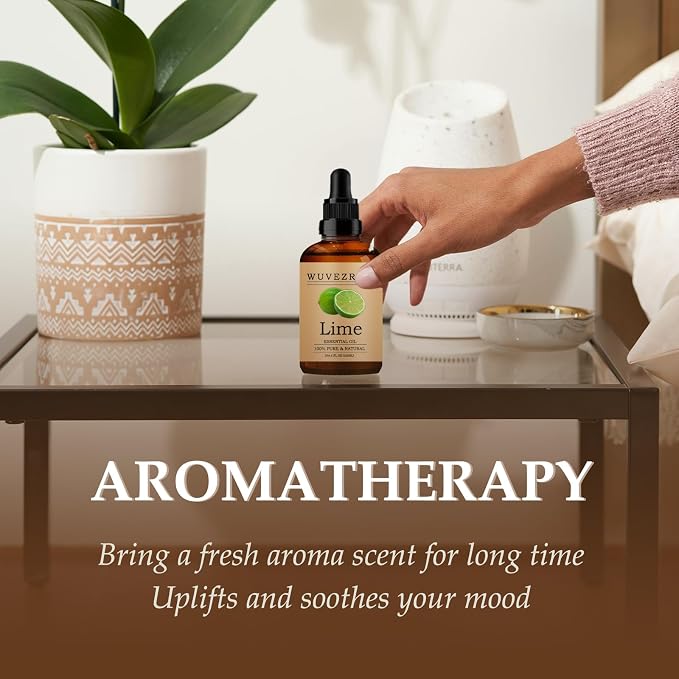 Lime Essential Oils 120ML, Pure Lime Essential Oil for Aromatherapy Diffuser - 4 Fl Oz