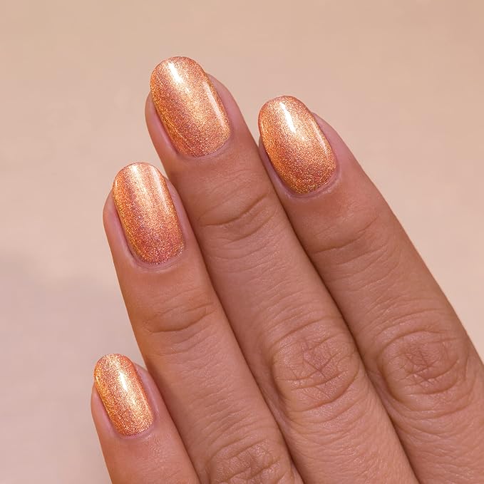 ILNP Sundown - Peachy Gold Holographic Shimmer Nail Polish