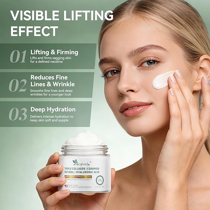 Retinol & Niacinamide Anti-Aging Face Cream - With Ceramides & Hyaluronic Acid for Wrinkle Reduction, Firming- Day and Night Daily Moisturizer — Suitable for Face and Neck -Made in USA-1.7 fl oz