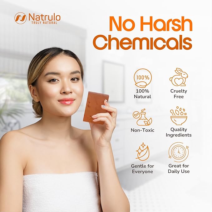Natrulo Persimmon Soap Bar for Body Odor Control – Purifying Deodorizing Body Wash with Japanese Persimmon & Green Tea Extract for Eliminating Body Odor – Deodorant Soap for Skin Cleansing