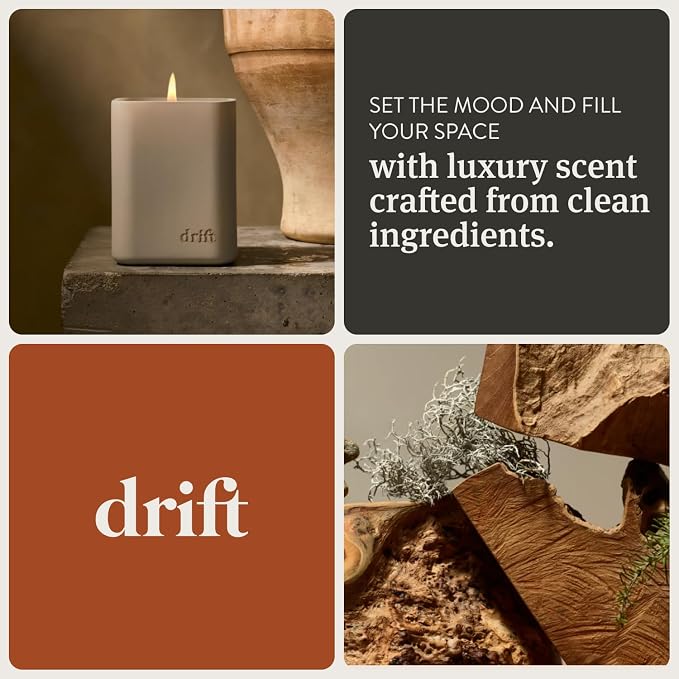 Drift Frosted Spruce/Pine Scented Candle - Winter Candle Decor - 60 Day Burn Time - 10.5 oz