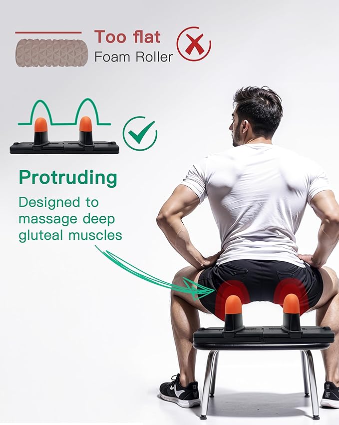 Psoas Muscle Release and Deep Tissue Adjustable Massage Tool for Back, QL, Hip Flexor, Hamstring, Glute, Iliacus, and Neck Pain - Trigger Point and Myofascial Release Tool