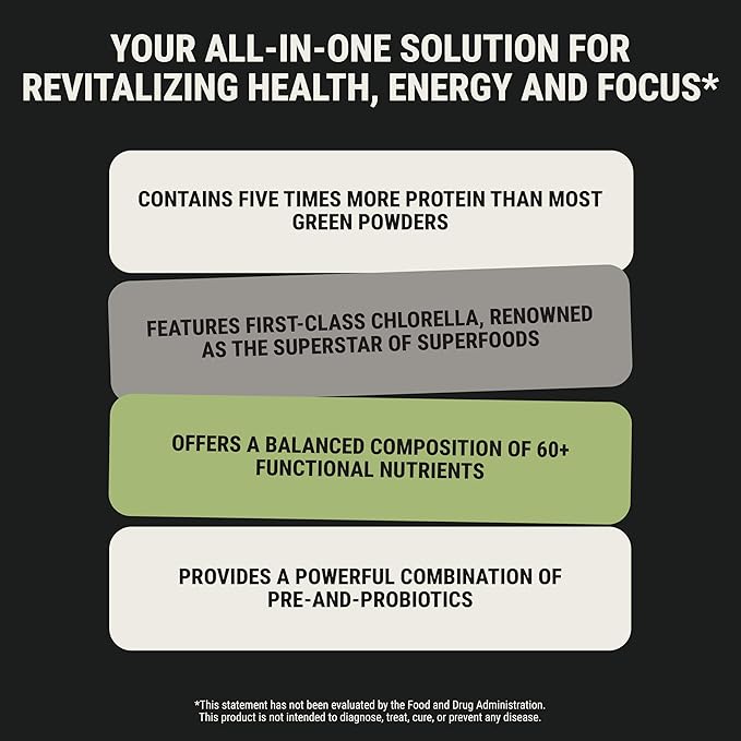 ON3 Athletic Protein Greens Supplement with chlorella, eleuthero and MCT Powder (5 Servings, Herbal)