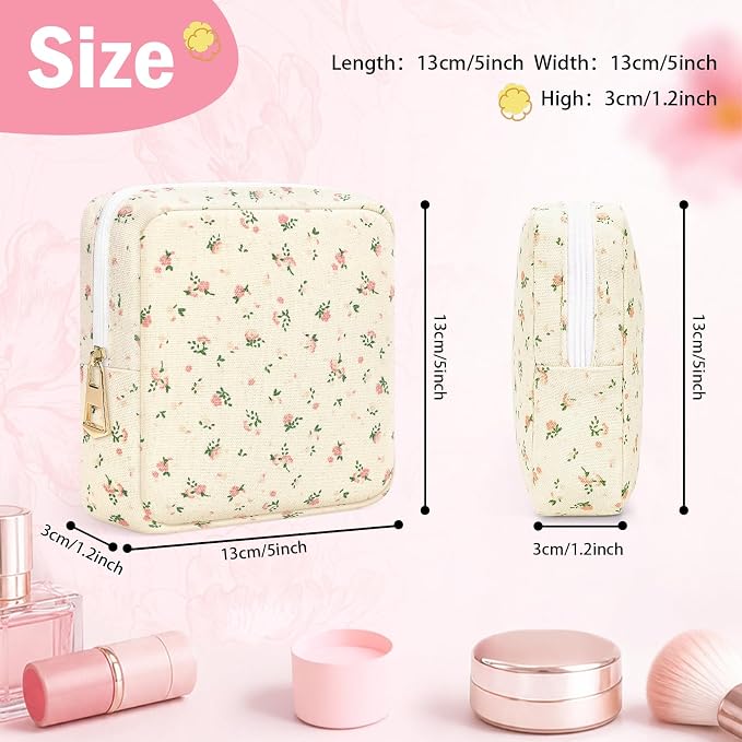 Period Pouch Discreet Sanitary Napkin Storage Bag Pad Bags Beige | Beige, Portable, Menstrual Cup & Pad Holder, First Period Kit Storage, Feminine Bag for Women