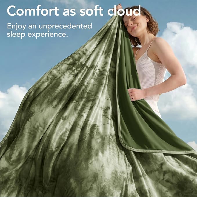 Cooling Blanket King Size 90"x104" for Hot Sleepers | Cold Summer Soft Blanket for Bed Couch and Travel Absorbs Heat Q-Max>0.35 Cool Lightweight Throw for Night Sweats Menopause
