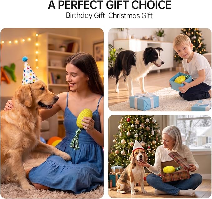 Interactive Dog Toys, Automatic Bouncing Dog Toy with Rope, Motion Activated Corn Dog Toy, Rechargeable Moving Dog Toy with 3 Play Modes, Keeps Dogs Busy, Boredom Relief ChewToy for Small Medium Dogs