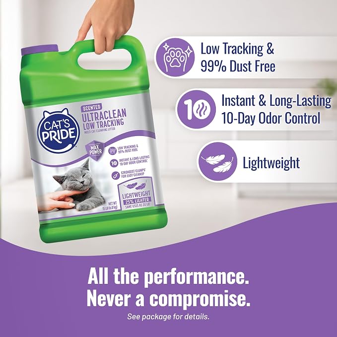 Cat's Pride UltraClean Low Tracking Powerful Clumping Litter Scented 15lb