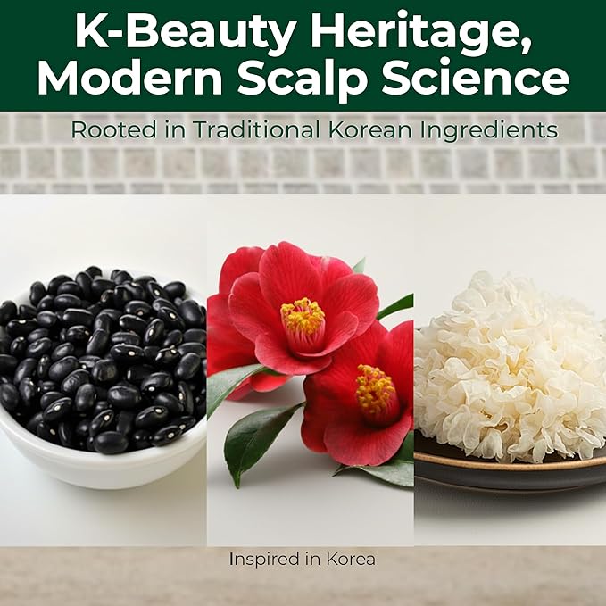 Black Bean Shampoo Bar for Thinning Hair – Volumizing K-Beauty Solid Cleanser with Biotin & Charcoal for All Hair Types – Sulfate Free, Vegan – Made in Korea – 3.52 oz / 100 g
