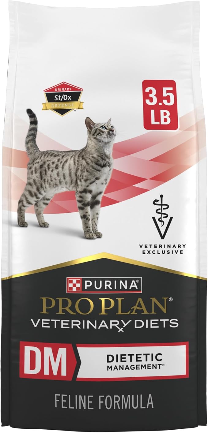 Pro Plan Veterinary Diets Purina DM Dietetic Management Feline Formula Dry Cat Food - 3.5 lb. Bag