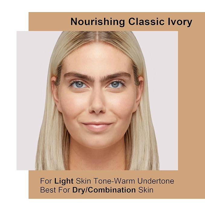 FV Dewy Liquid Foundation, Hydrating Smooth Formula & Lightweight, Longwear Medium-Full Coverage with Natural Finish, Waterproof Foundation for Dry/Combination Skin, 30g, Nourishing Classic Ivory