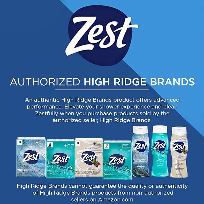 Zest Body Wash Cocoa Butter & Shea Moisturizing 18 Ounce (Pack of 6)