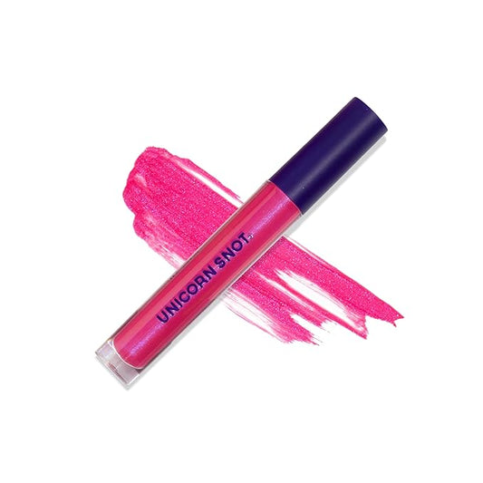 UNICORN SNOT Liquid Metal Lip Paint | Intense Pigment, Non-drying, Metallic Lip Color Makeup for Holiday, Stocking Stuffers, Christmas Gift | Vegan & Cruelty-free Lip Makeup - GLOW (Alpha Pink)