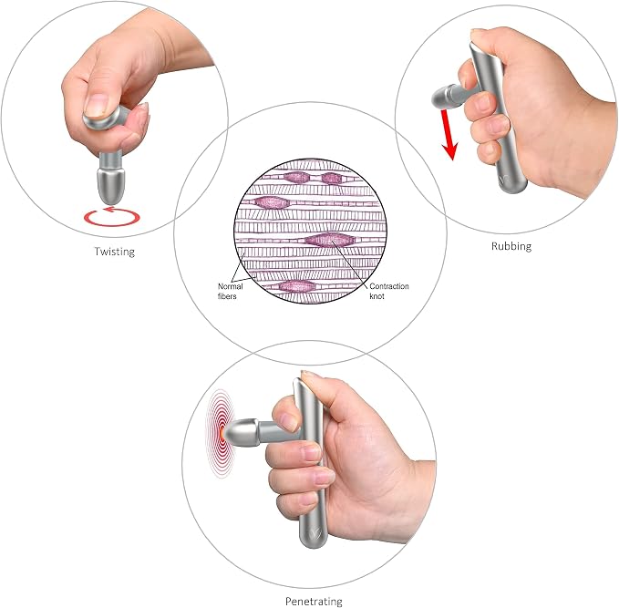 LittleMum T-Bar Massage Tool - Myofascial & Foot Reflexology Massager, Stainless Steel, Heavy Duty