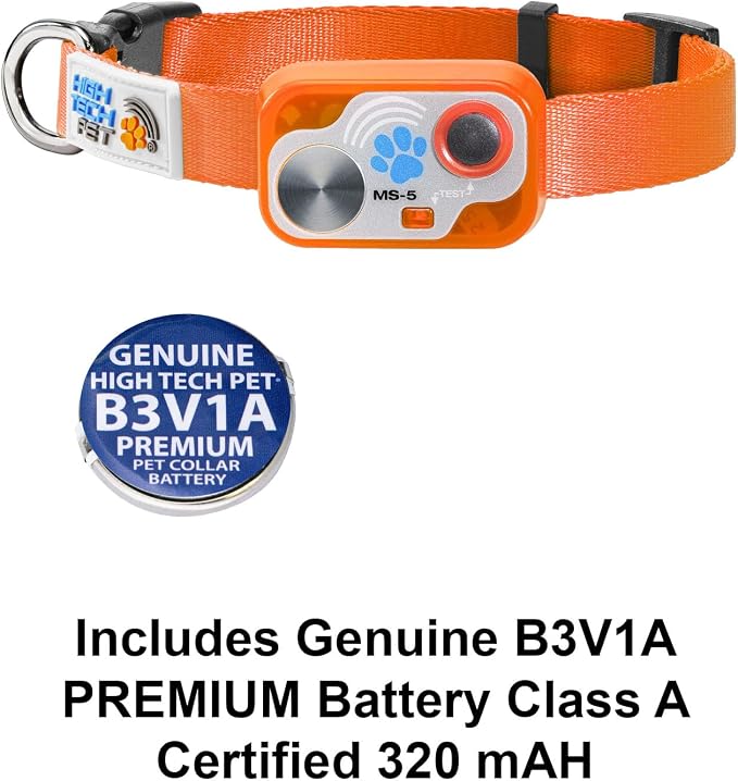 Genuine MS-5® Designer Series Automatic Pet Door Collar Tested & Certified by High Tech Pet for Dogs and Cats - Complies with Power Pet Door Performance Warranty, Waterproof (Orange, Dog)