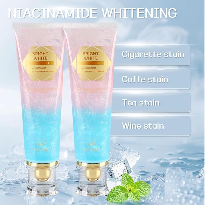 Niacinamide Whitening Toothpaste, Niacinamide Intensive Whitening Toothpaste, Enamel Protection & Long-Lasting Fresh Breath, Stain Removal - Daily Use for Improves Gum Health, Deep Cleaning Care (2)