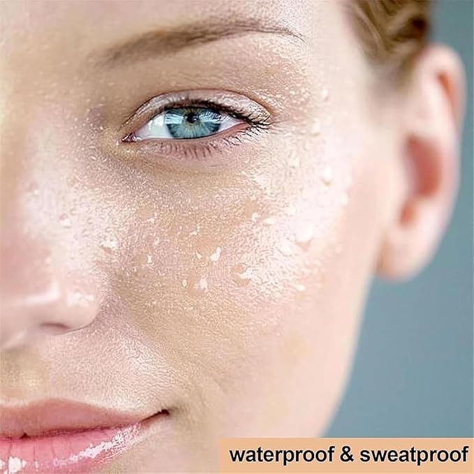 Foundation 4 In 1 Liquid Foundation, Long Lasting Waterproof, Spf 50+,& Longwearing & Waterproof, Hydrating Color Changing Foundation Light Spectrum for Gym, Sport (2pc)
