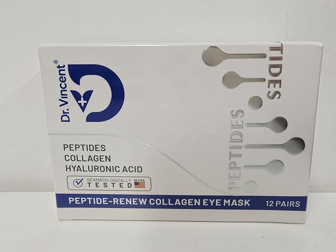 Peptide Under Eye Patches, Firming Eye Patches Instant Reduces Dark Circles and Puffiness, Collagen Under Eye Mask for Bags Treatment, Wrinkles, 12 Pairs