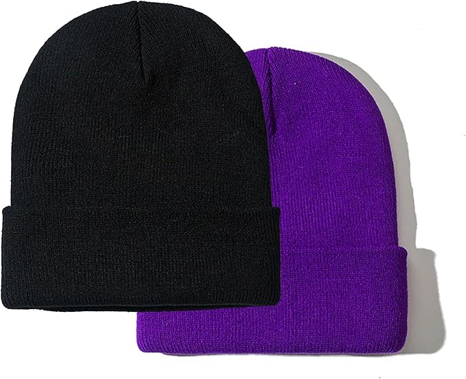 PFFY Unisex Beanie Hats for Men Women Knit Winter Beanies