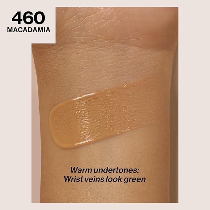 Revlon Liquid Foundation, ColorStay Face Makeup for Normal & Dry Skin, SPF 20, Longwear Medium-Full Coverage with Natural Finish, 460 Macadamia, 1 Fl Oz