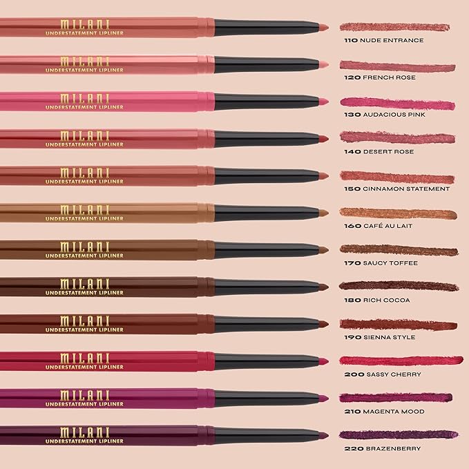 Milani Understatement Lipliner Pencil - Highly Pigmented Retractable Soft, Easy to Use For Makeup