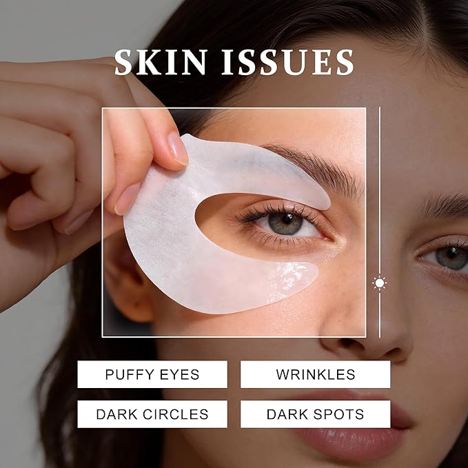 Ycz Under Eye Patches (60 ct) – Caffeine Eye Masks for Puffy Eyes, Dark Circles & Fine Lines, Hydrating Collagen Masks with Niacinamide for Depuffing, Anti-Aging 360° Full Eye Care, Gifts for Women