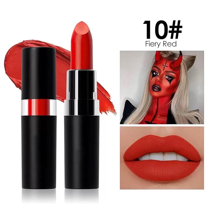 Red Body Paint, Face and Body Paint Stick for Halloween Joker Zombie Vampire Skeleton Skull Special Effects Mime Makeup (10# Red)