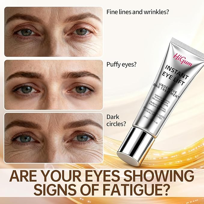 Perfection Eye Tightener Cream with Brush, Instant Eye Lift & Tightener - Under Eye Bag Treatment, Fine Lines & Wrinkles, Ultimate Lift & Smooth Finish, Easy-Wear Formula for All Skin Types, 1PC