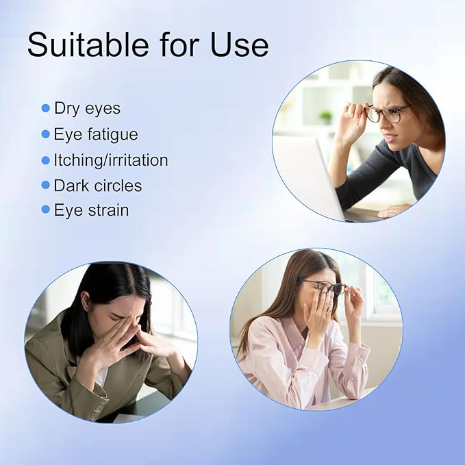 5 Packs Steam Eye Masks For Dry Eyes, Eye Heating Pad Warm Compress For Eyes Stress Relief, Disposable Heated Eye Mask Travel Essentials, Spa Relaxing Self Care Gifts For Women (Large, Unscented)