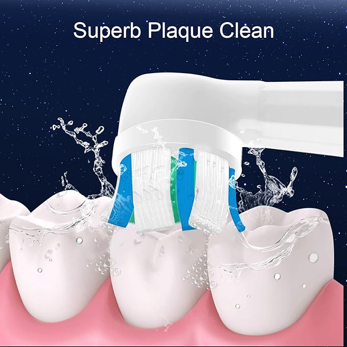 IO Replacement Heads Compatible with Oral B iO 2/3/4/5/6/7/8/9/10/Deep Clean Electric Toothbrush, Brush Heads Compatible with IO for Teeth Clean (8 White)