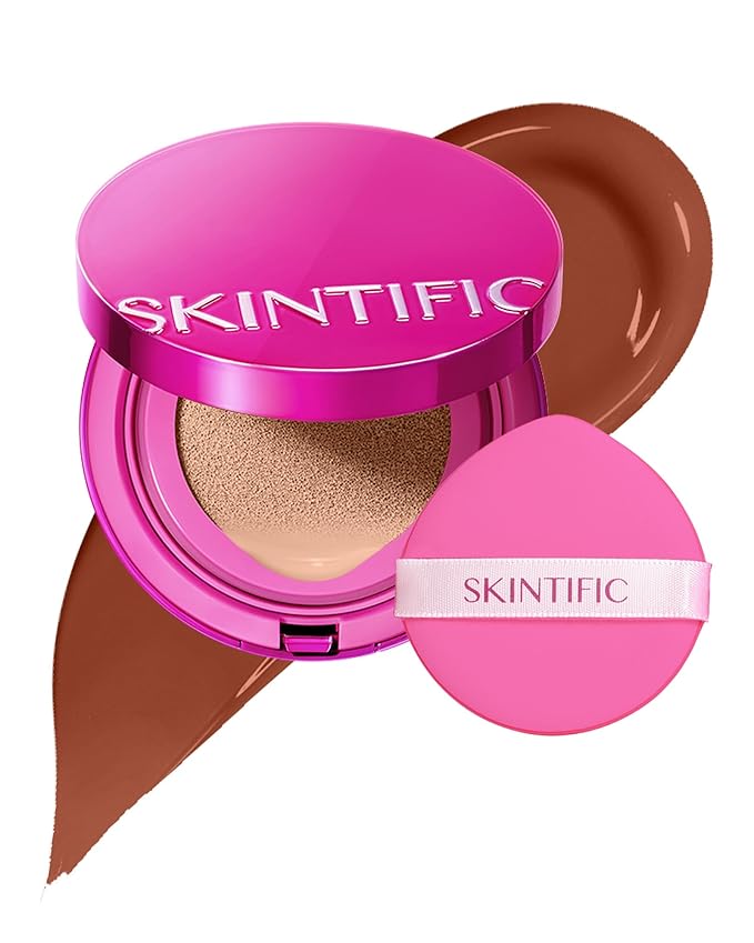 Pink Glow Cushion Foundation #09N Natural Cocoa| Medium Coverage, Natural Glow Finish, Moisturizing for Dry Skin, Lightweight, Long-Lasting & Oxidation-Resistant