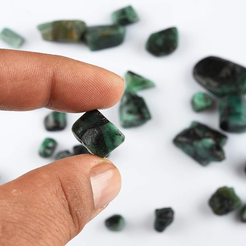 50 carats Raw Green Emerald Stone Lot, Rough Gemstone, Natural Crystals, Chakra Crystals, Healing Stones, Wholesale Pack, Jewelry Making Supply, Supply, (5-6pcs)