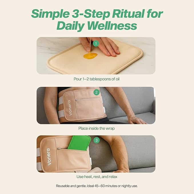 Liver Detox Castor Oil Pack wrap, Organic Cotton Bundle with 1 Reusable Wrap, 2 Cotton Flannels, Hot/Cold Pack & Castor Oil