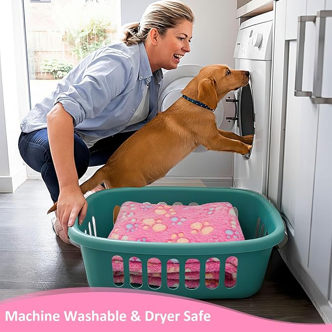 Dog Blankets for Medium Dogs, Cat, Premium Soft Dog Blankets for Small Dog | Washable, Puppy Blanket Dogs Essentials for Puppies (1, Pink, 41" x 30")