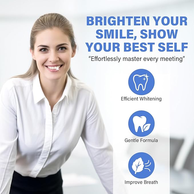 Teeth Whitening Powder, No Sensitivity-Enamel-Safe Toothpaste Whitening Powder for Coffee, Tea, Food