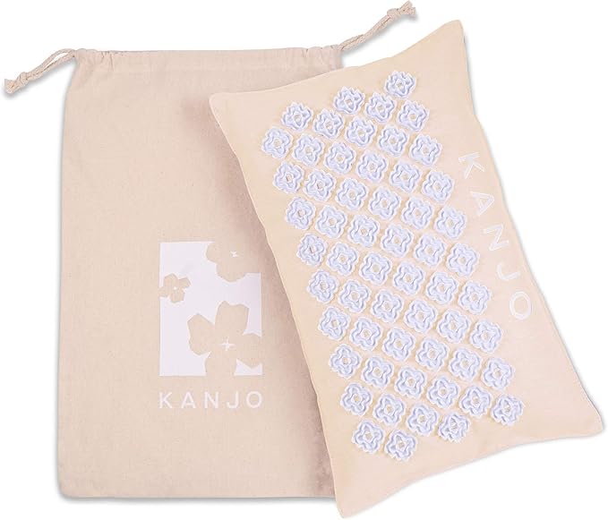 Kanjo Premium Unscented Acupressure Pillow - 100% Undyed Cotton Linen - Coconut Husk Fill - Relieves Back Pain and Neck Pain