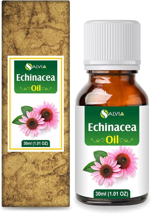 Salvia Echinacea Oil Pure and Natural Echinacea Oil Extract | Hair Care (Clean, Smooth and Silky Hair) | Skin Care (Hydrate, Nourish, Protect Skin) - 30 ML echinacea_30ml