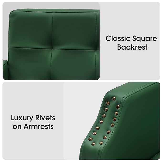 BarberPub Classic Salon Chair for Hair Stylist,Hydraulic Barber Styling Chair,Beauty Salon Spa Equipment 8818 (Green)