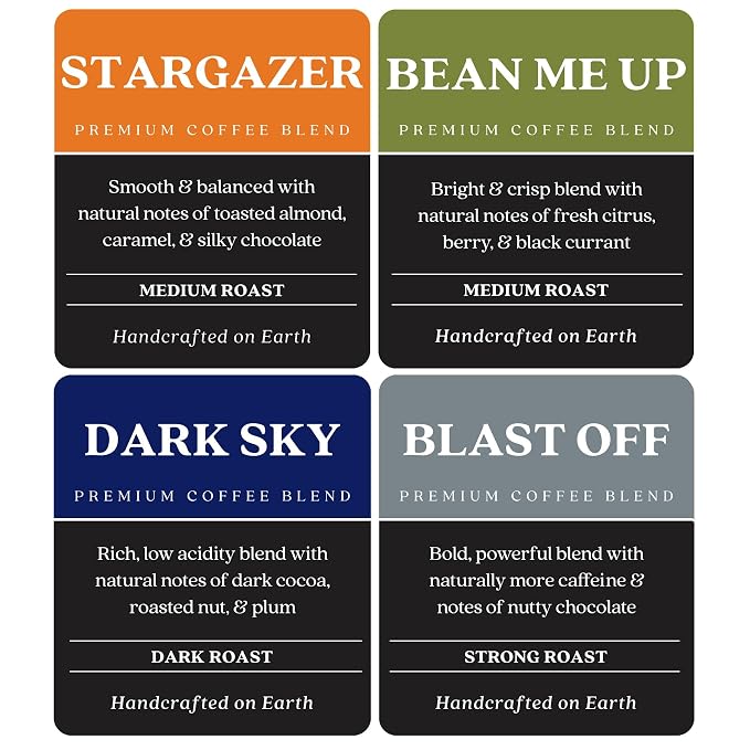 Copper Moon Single Serve Coffee Pods for Keurig K-Cup Brewers, Light, Medium & Dark Roast, Discovery Variety Pack, 80 Count