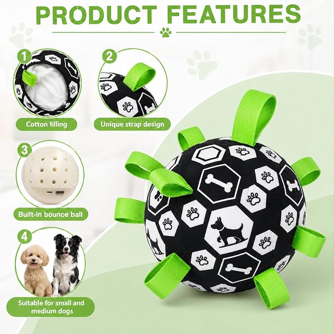 Smart Interactive Dog Toy Ball, Durable Automatic Dog Ball