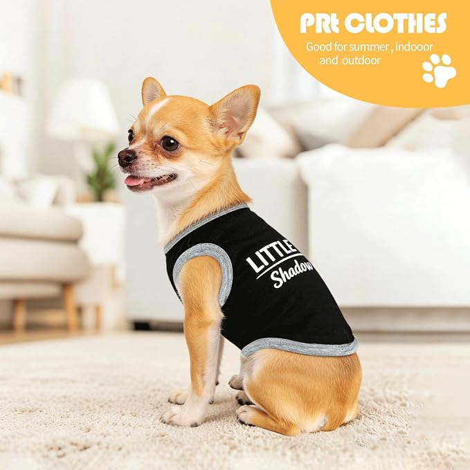 3 Pieces Dog Clothes for Small Dogs Puppy Clothes Girl Boy Cute Summer Chihuahua Clothes Soft Puppy Pet T Shirts XXS~M (Red,Black,Grey, Medium)