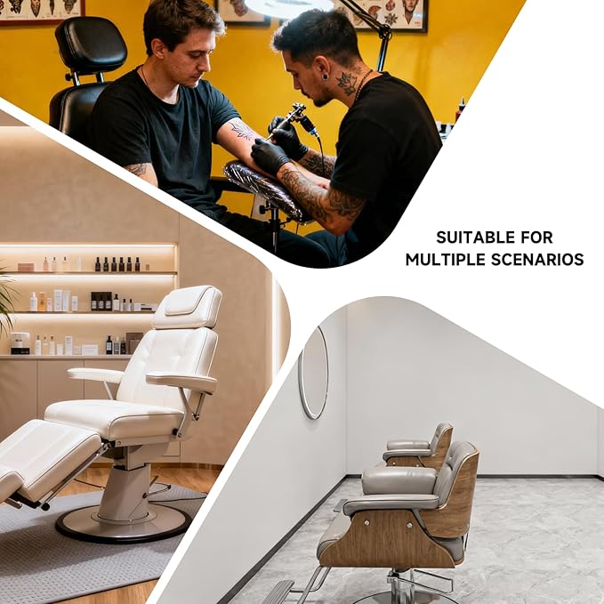 Salon Chair Barber Chair Hydraulic Recline Barber Chairs Hair Chair for Barbershop Hair Salon Equipment Styling Chair with Heavy Duty Hydraulic Pump Black Gold