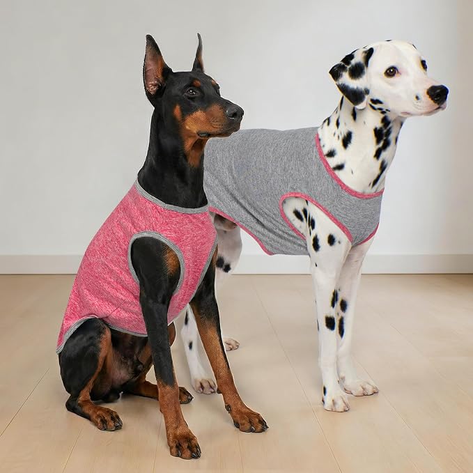 KYEESE 2Pack Dog Shirt for Large Dogs Sun Protection Tank Top for Summer | Reflective for Safety, Lightweight & Breathable, Shedding Control, Skin-Friendly for Sensitive Dogs, Easy On/Off, Quick Dry