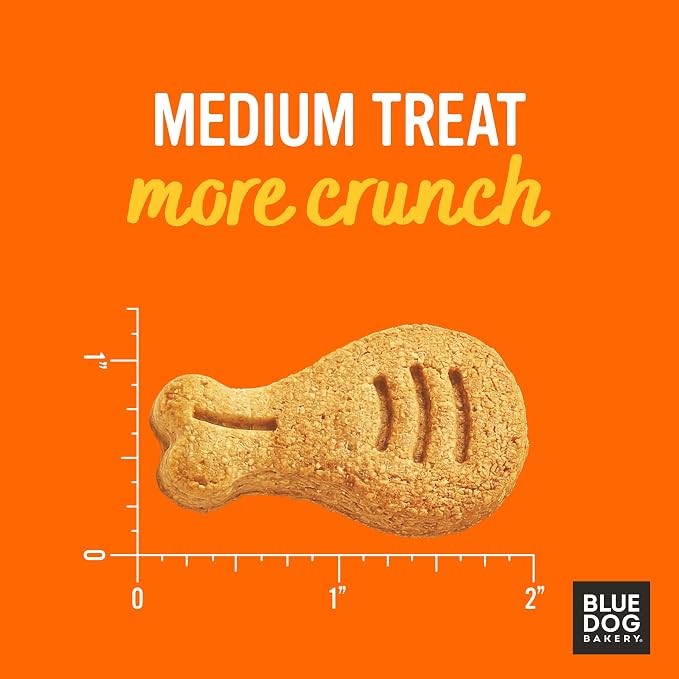 Blue Dog Bakery, More Crunch Chicken Biscuit, Medium Dog Treats 14oz 6pk | Crunchy Oven-Baked Dog Treat Biscuits, Chicken Flavor, Made with Real Premium Wholesome Ingredients in the USA