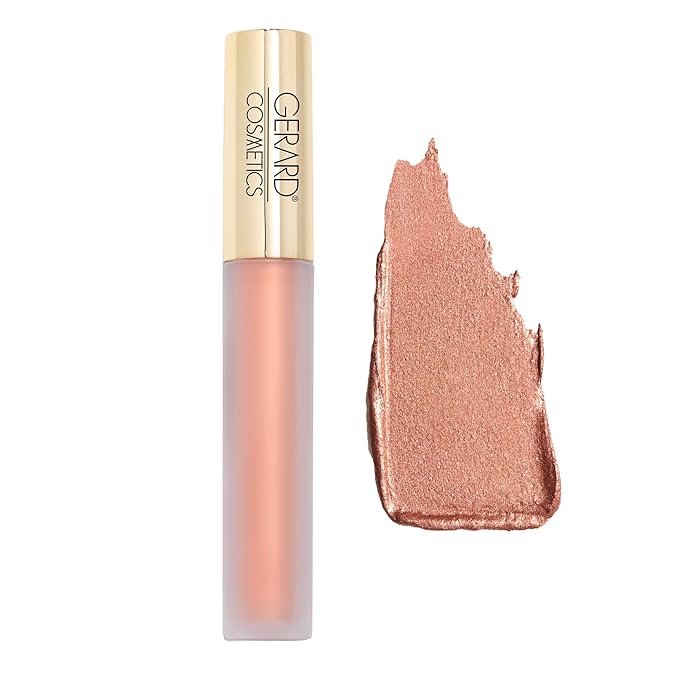Gerard Cosmetics Metal Matte Liquid Lipstick Dreamweaver, Nude Pink Lipstick with Matte Metallic Finish, Long Lasting Nude Lipstick, Hydrate and Nourish Lips, Cruelty Free & Made in the USA