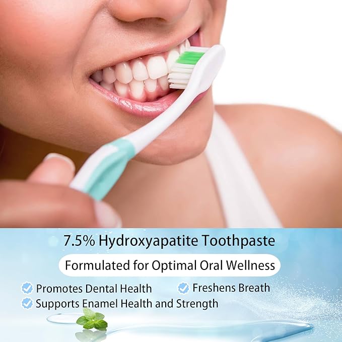 Beamach Hydroxyapatite Toothpaste - Fluoride-Free Nano Hydroxyapatite Toothpaste 7.5 | Enamel Repair | Breath Freshening | Mild Mint | Appropriate for Sensitive Teeth 4.23oz (1)