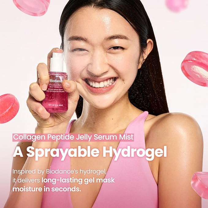 BIODANCE Collagen Peptides Jelly Serum Mist, Hydrating Face Mist, Firming, Plumping, Anti-Aging Face Spray with Collagen, Sprayable Hydrogel, Travel Essentials for Women, Korean Skin Care | 1.69 fl.oz