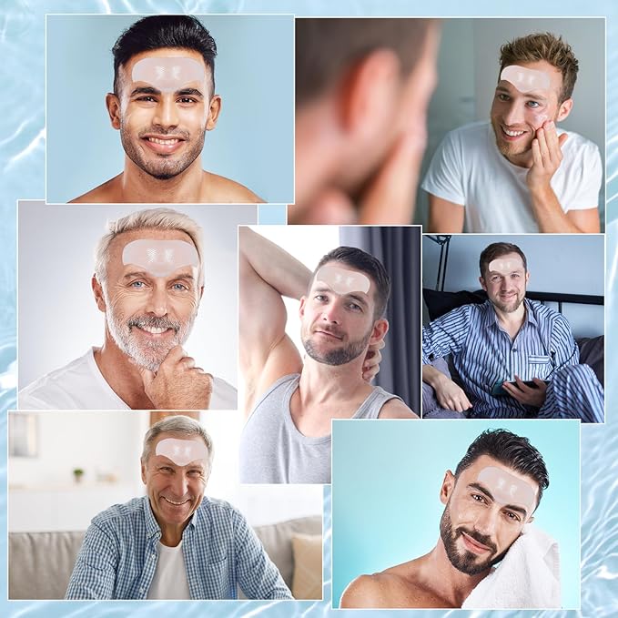 Tripsky Forehead Wrinkle Patches For Anti-Wrinkle, Overnight Facial Wrinkle Patches Jelly Pads With Collagen, Forehead Wrinkles Treatment Softening Fine Lines (White 20PCS)